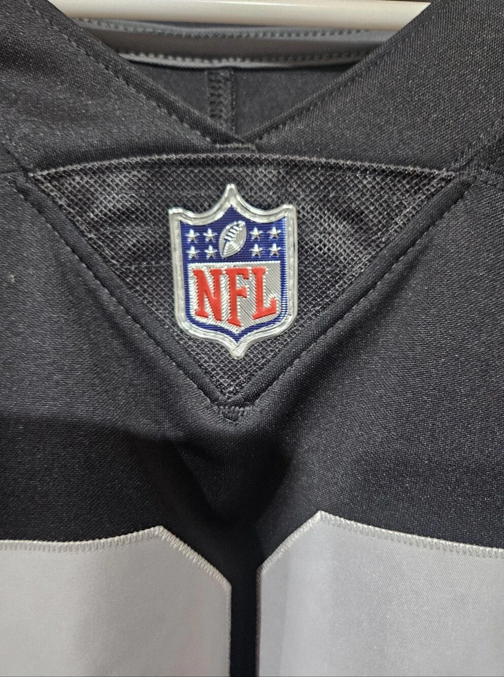 Nike Men’s Black Football Jersey with White 28 and Jacobs